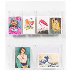 Custom Acrylic Wall Literature Rack — 4 / 8 Pockets — configuration example